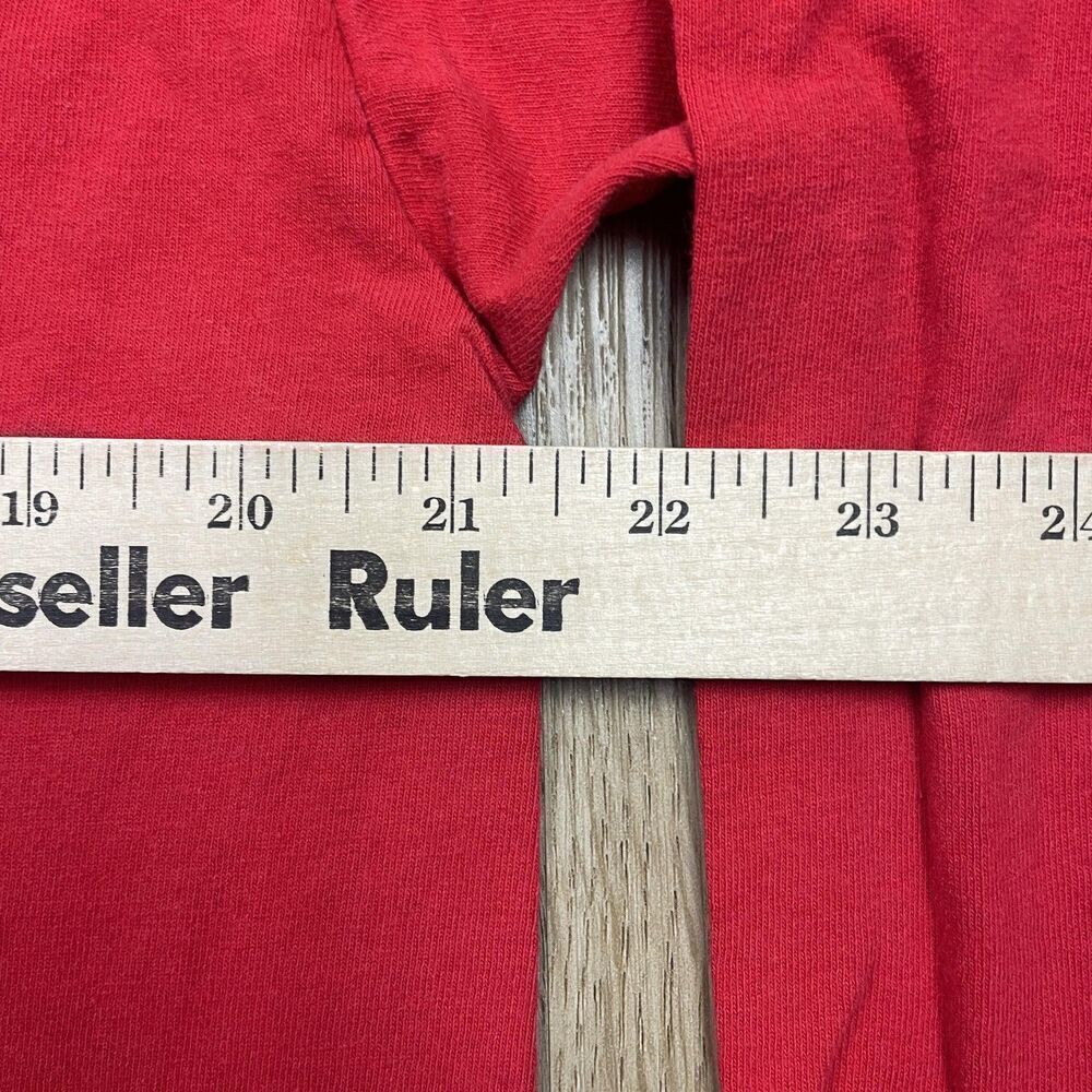 Nebraska Cornhuskers Shirt Mens Large Red College Football Long Sleeve Made USA - Picture 7 of 9